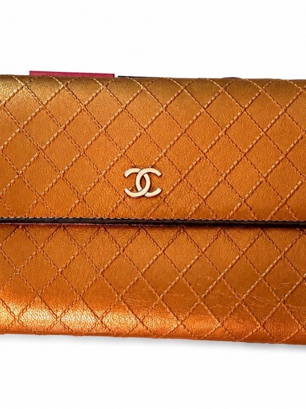 CHANEL Quilted Leather Wallet - Gold